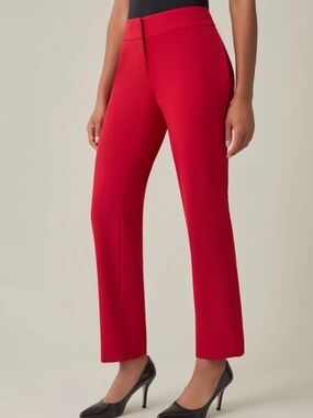 Ava Straight Leg Pants, Stretch Crepe NWT